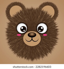 Realistic furry bear illustration, suitable for anything.