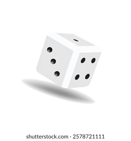 realistic gambling dice in different positions. Isolated illustrations with reflections and shadows. Elements for vector combinations. All game faces