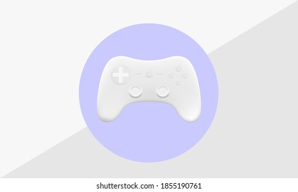 Realistic gamepad mockup. 3d joystick, controller, gamepad. Console, video games. Gaming device for computer, console. Vector illustration