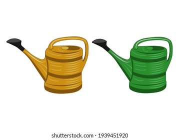 Realistic garden watering can vector Illustration flat design. garden equipment tool. Watering can vector icon. vector illustration of a watering can