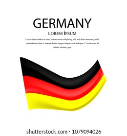 Realistic germany flag vector. Banner