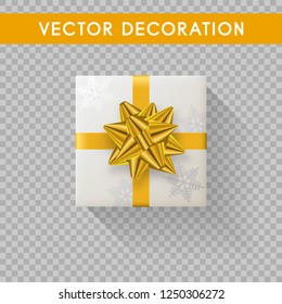 Realistic gift box top view. Gift boxes without background. Vector illistration