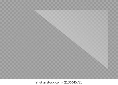 Realistic glare on glass, phone, tablet, monitor, screen on a transparent background. PNG. Vector illustration.