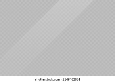 Realistic glare on glass, phone, tablet, monitor, screen on a transparent background. PNG. Vector illustration.	