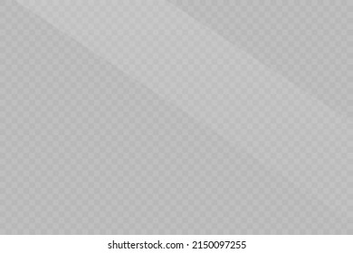 Realistic Glare On Glass, Phone, Tablet, Monitor, Screen On A Transparent Background. PNG. Vector Illustration.	