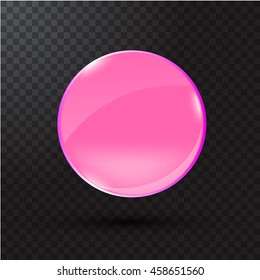 Realistic glass banner for web interface.