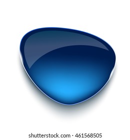 Realistic glass banner for web interface.