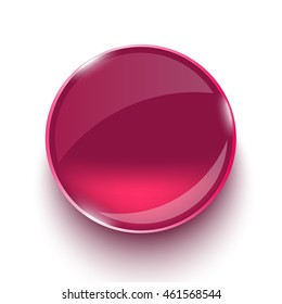 Realistic glass banner for web interface.