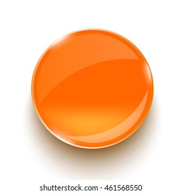 Realistic glass banner for web interface.