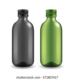 Realistic Glass Bottle : Vector Illustration