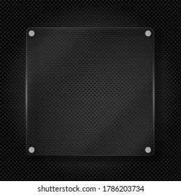 Realistic Glass Frame Background. Vector Illustration EPS10