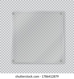 Realistic Glass Frame Background. Vector Illustration EPS10
