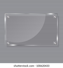 realistic glass frames. Vector illustration.