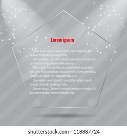 Realistic glass frames. Vector illustration