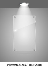 Realistic Glass Frames. Vector Illustration