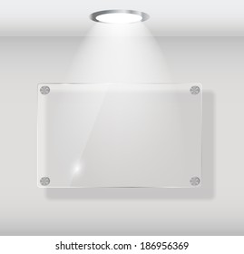 Realistic Glass Frames. Vector Illustration