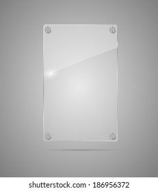 Realistic Glass Frames. Vector Illustration