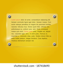 Realistic Glass Frames. Vector Illustration
