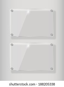 Realistic Glass Frames. Vector Illustration