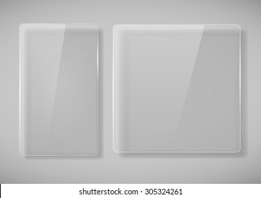 Realistic Glass Frames. Vector Illustration EPS10