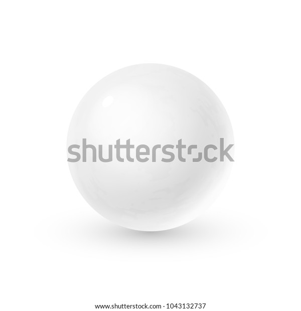 Realistic Glass Sphere Shadows Reflection Sky Stock Vector (Royalty ...