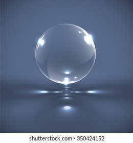 Realistic Glass Sphere, Vector