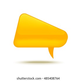 Realistic Glass Vector Speech Bubble.