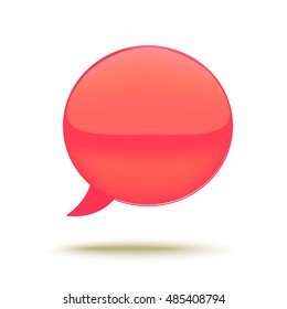 Realistic Glass Vector Speech Bubble.