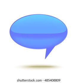 Realistic Glass Vector Speech Bubble.