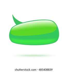 Realistic Glass Vector Speech Bubble.