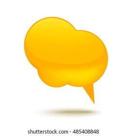 Realistic Glass Vector Speech Bubble.