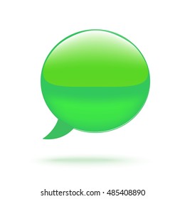 Realistic Glass Vector Speech Bubble.
