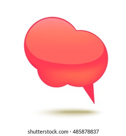 Realistic Glass Vector Speech Bubble.