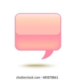 Realistic Glass Vector Speech Bubble.