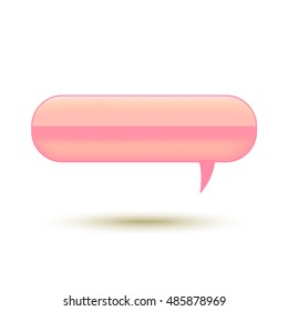 Realistic Glass Vector Speech Bubble.