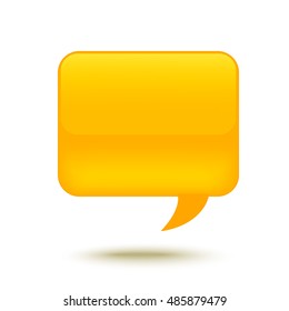 Realistic Glass Vector Speech Bubble.