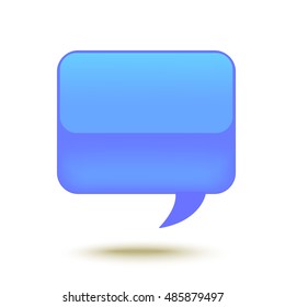 Realistic Glass Vector Speech Bubble.