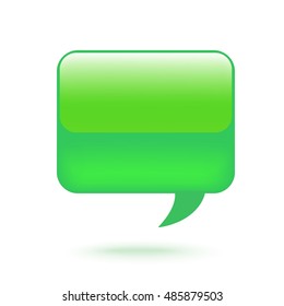 Realistic Glass Vector Speech Bubble.