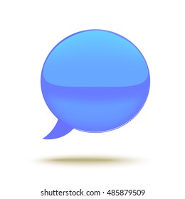 Realistic Glass Vector Speech Bubble.