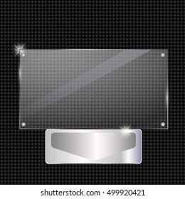 Realistic glass vector trophy awards
