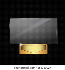 Realistic glass vector trophy awards. Vector illustration
