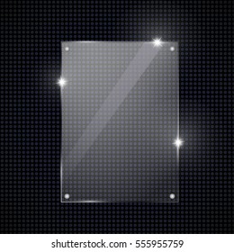Realistic glass vector trophy awards. Vector illustration