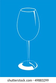 Realistic glasses on a dark blue background