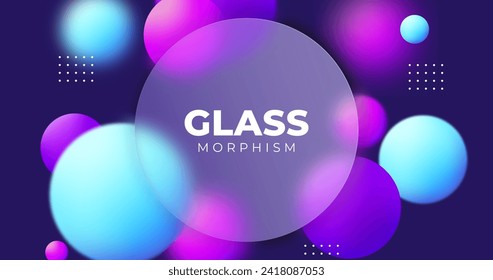 Realistic glassmorphism background vector design in eps 10