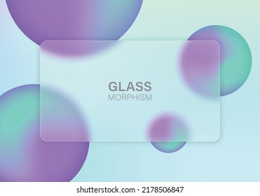 Efecto de glasmorfismo realista. Ilustración vectorial de estilo morfismo de vidrio para presentación empresarial, fondo de pantalla, diseño de interfaz de usuario
