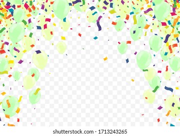 Realistic glossy Birthday poster with flying balloons. EPS 10
