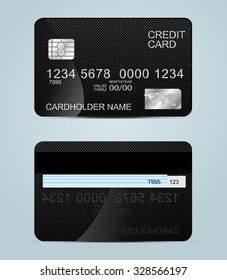 Realistic glossy credit card design concept isolated template on the background. Abstract design for bank, business, payment history, shopping malls, e-commerce, social business, commercial work