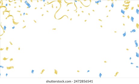 realistic glossy helium and Background illustration with balloons and confetti