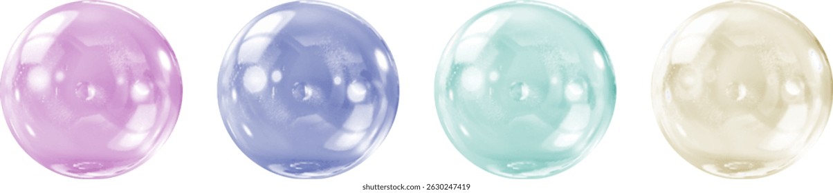 Realistic glossy  rainbow ball.Abstract 3D light bubble with glare.Geometric abstract  iridescent liquid shape.