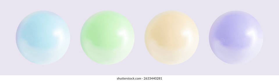Realistic glossy  rainbow ball.Abstract 3D light bubble with glare.Geometric abstract  iridescent liquid shape.